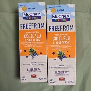 Mucinex Children's FreeFrom Multi-Symptom Cold, Flu & Sore Throat Liquid- 2pk